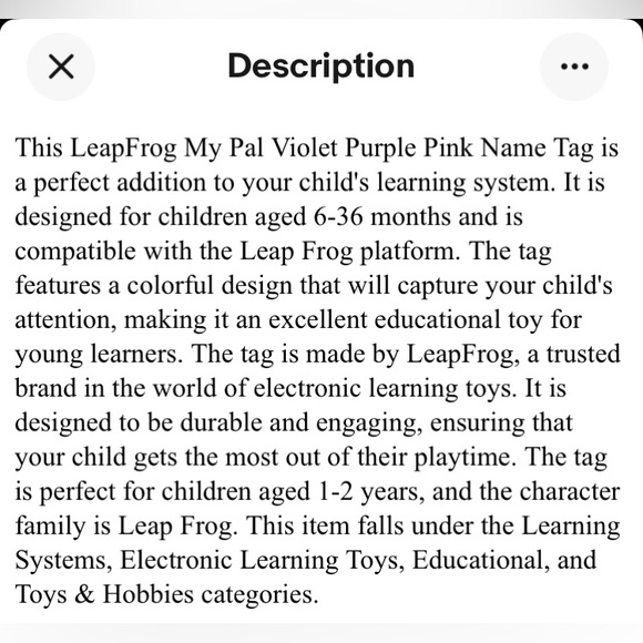 🎉HP🎉MY PAL VIOLET LEAP FROG PLUSH PUPPY - Picture 7 of 7